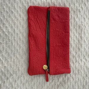 Clare Vivier pouch bag coral